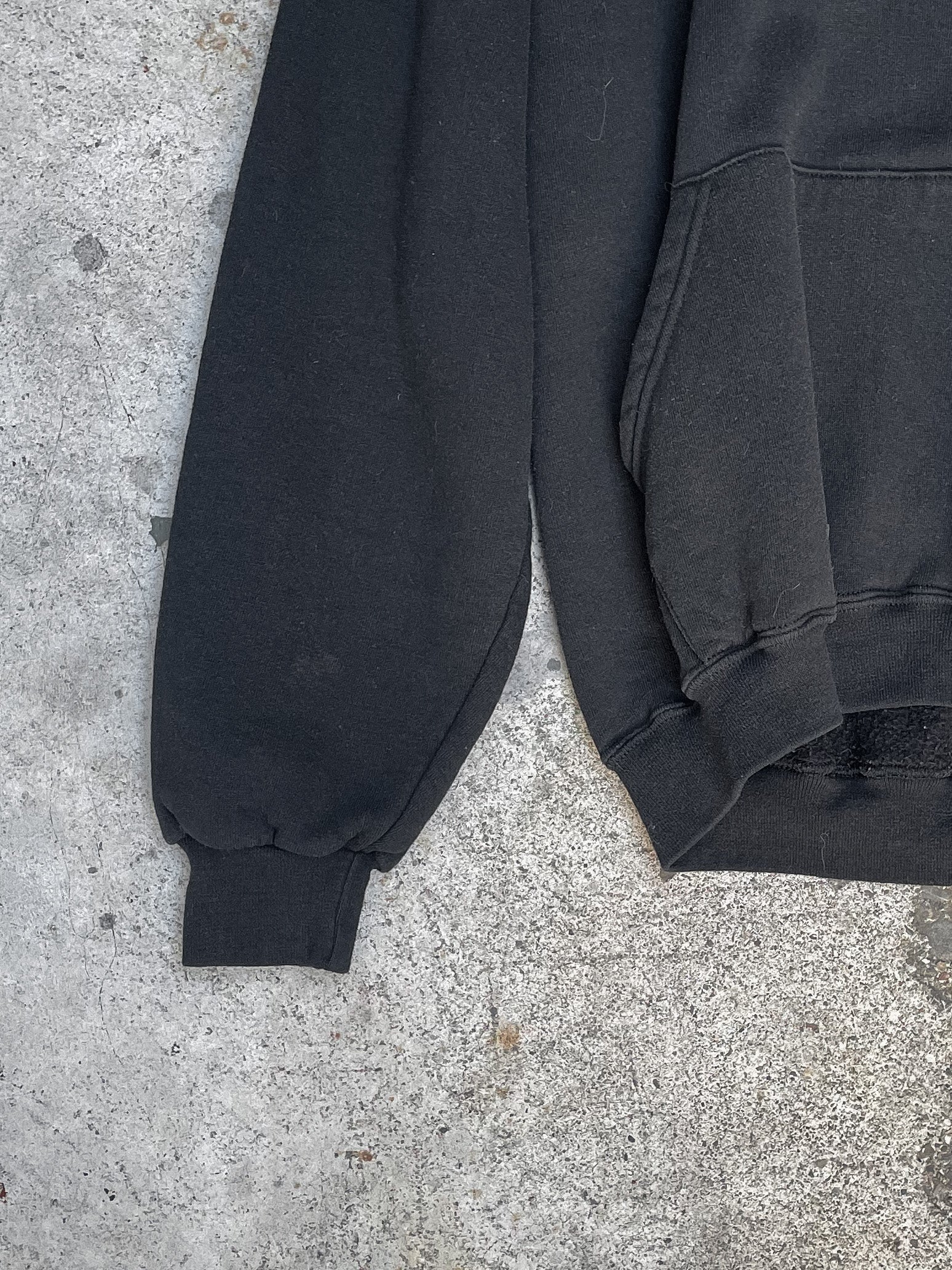 Vintage Russell Faded Black Blank Hoodie