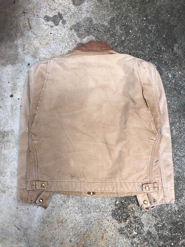 1990s Carhartt Faded Tan Lined Work Jacket (L)