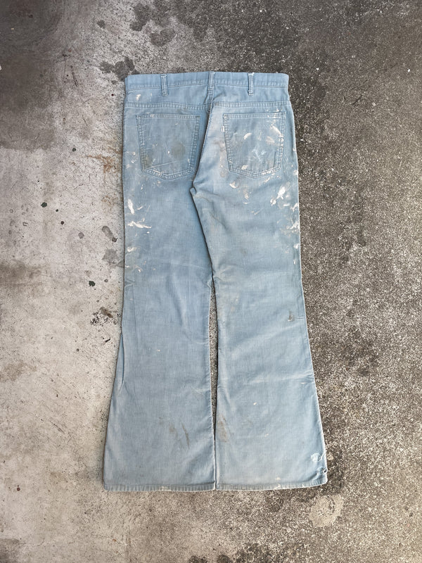 1970s Levi’s Painted Mint Corduroy 663 Flares Talon Zip (33X31)