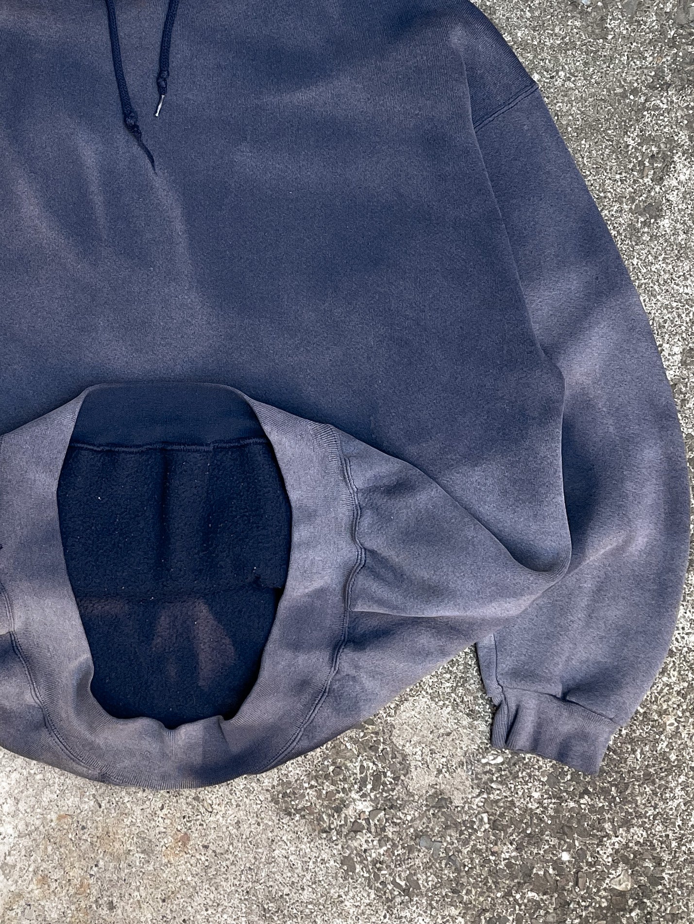 1990s Sun Faded Indigo Navy Hoodie