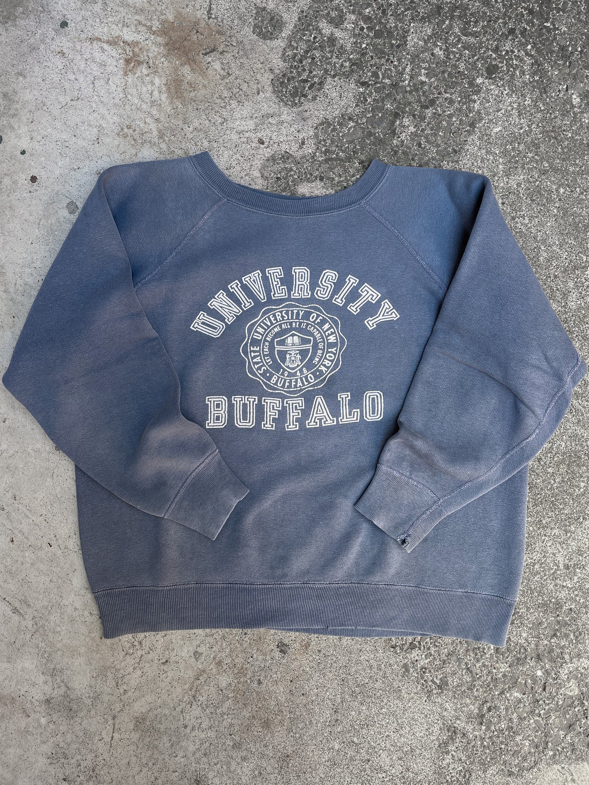 1960s Faded “University Buffalo” Raglan Sweatshirt