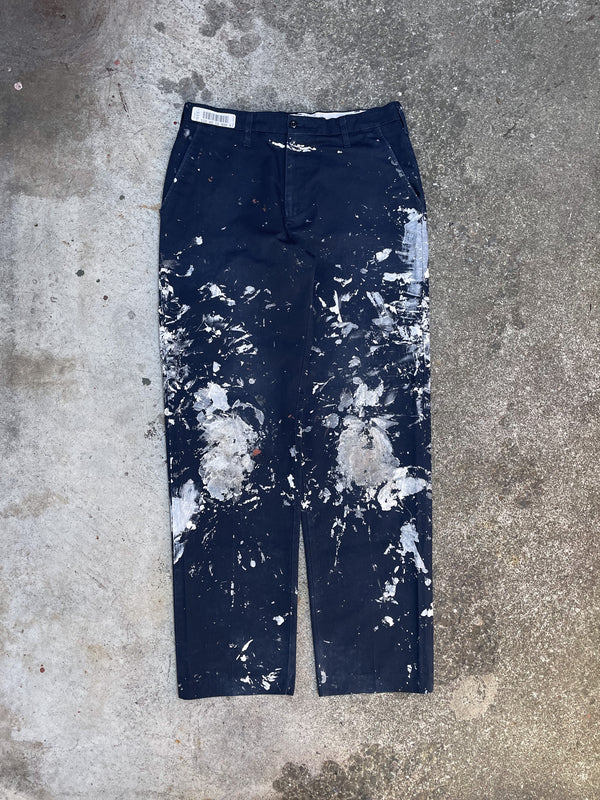 Painted Navy Work Pants (33X33)