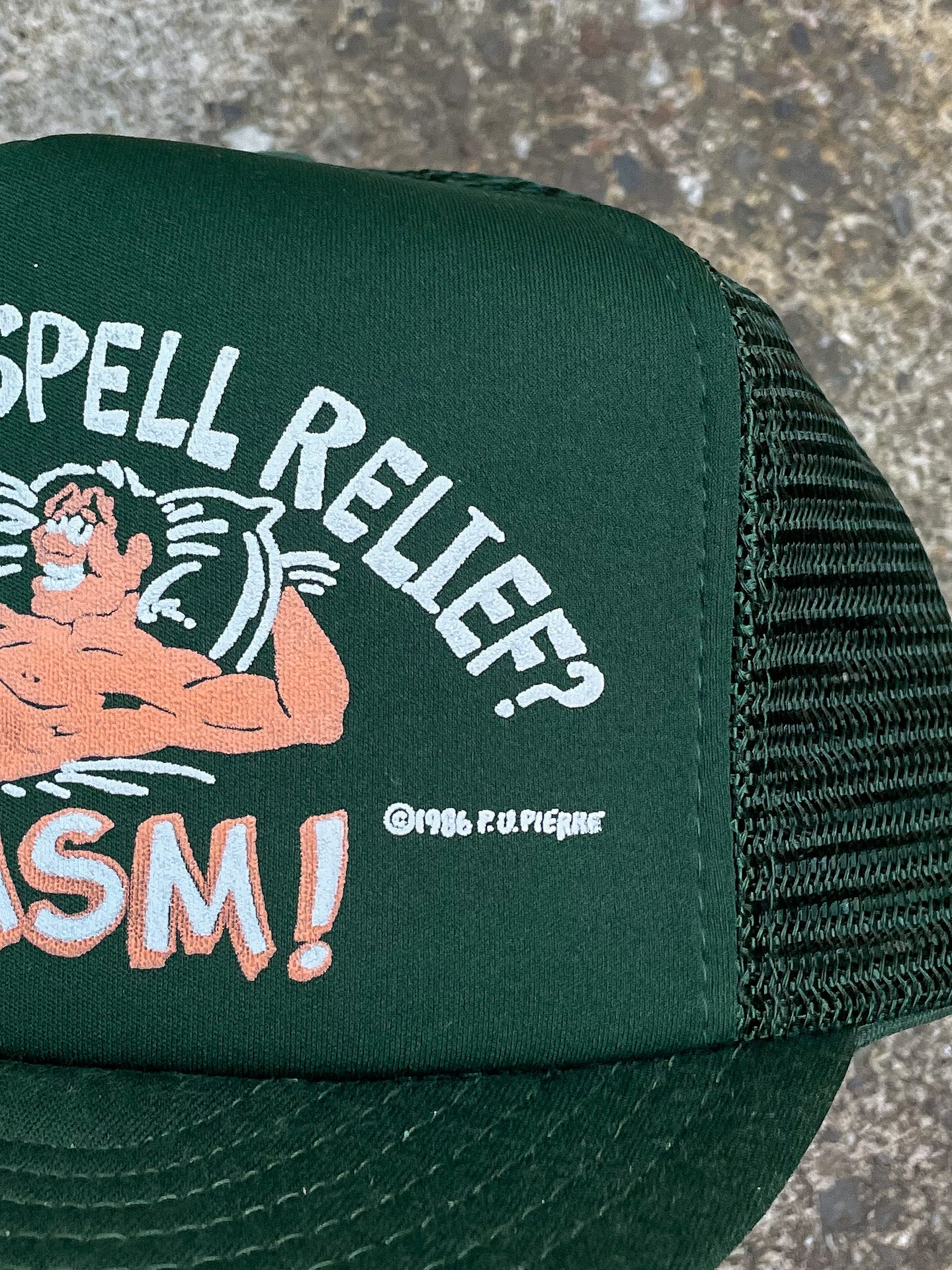 1980s “How Do You Spell Relief?” Trucker Hat