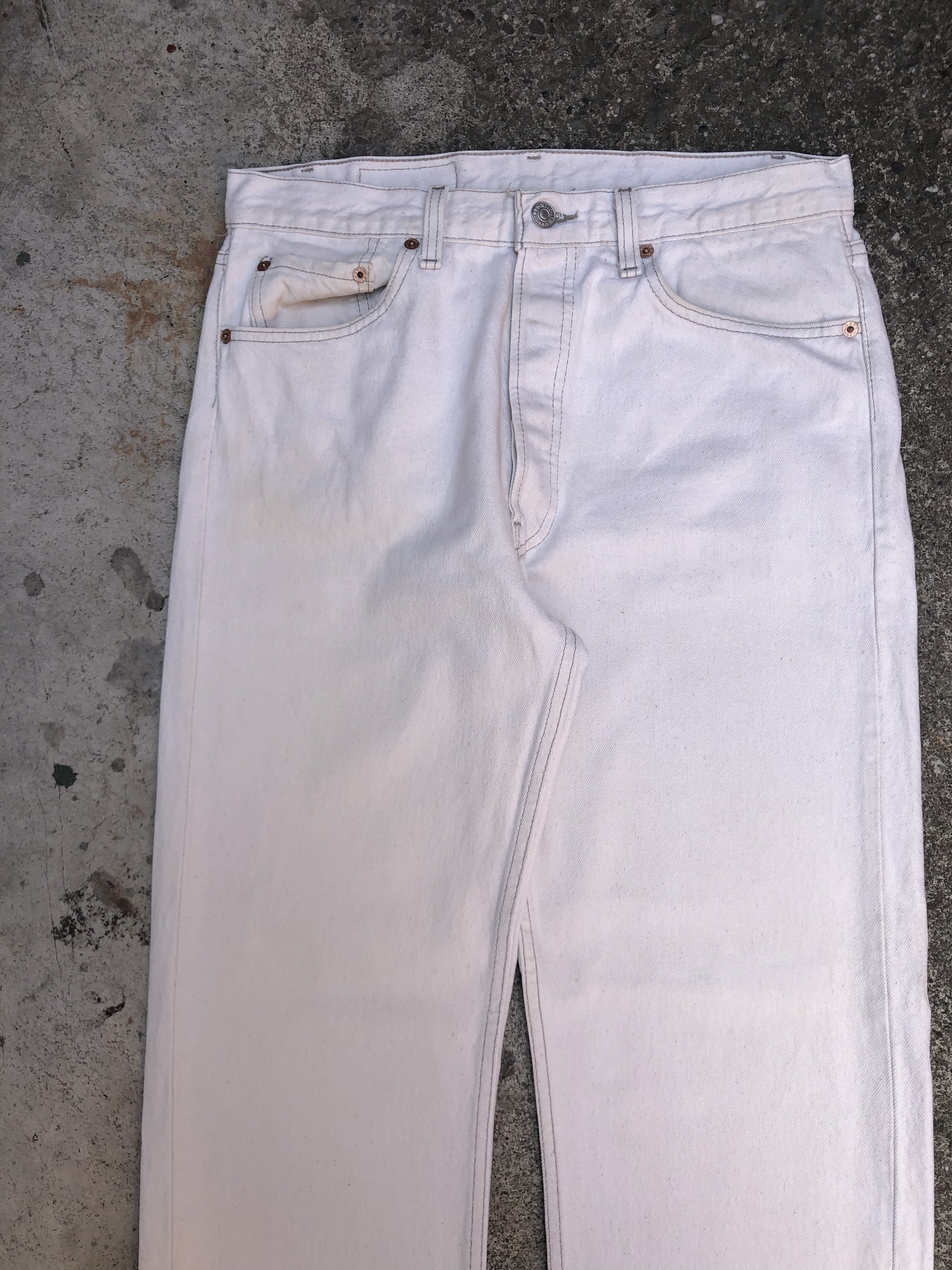 1990s Levis Stained Eggshell 501 (31X29)