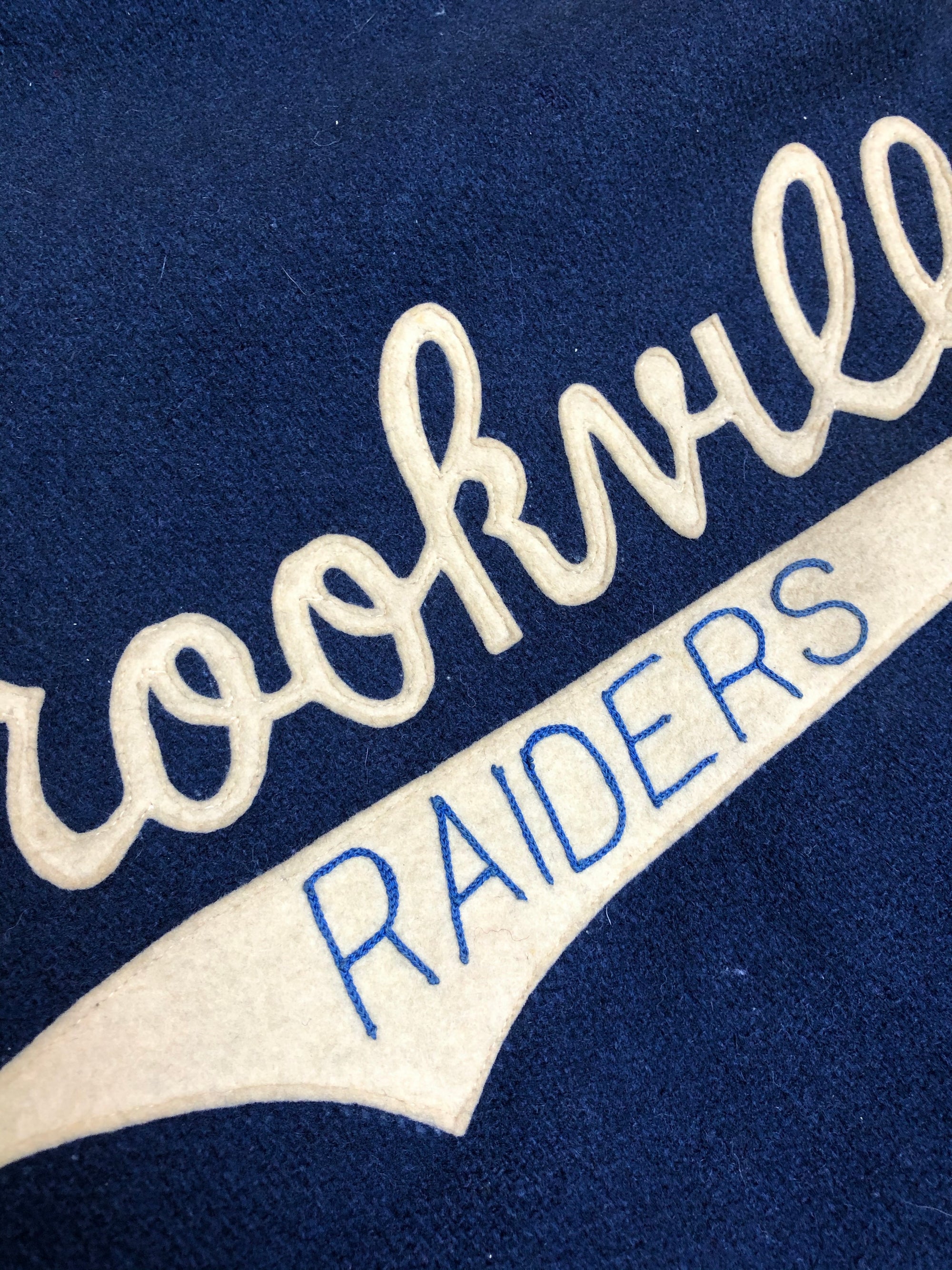 1970s Chain Stitch “Brookville Raiders” Varsity Jacket