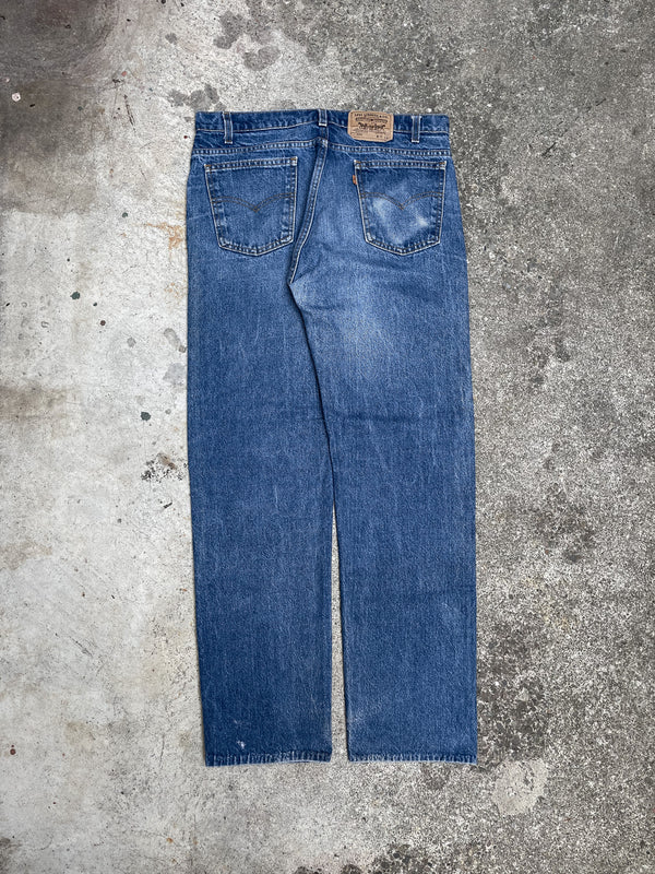 1980s Orange Tab Levi’s Worn In Blue 505 (35X31)