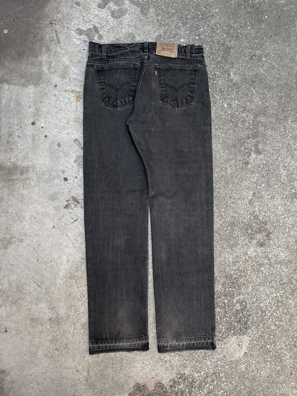 1990s Orange Tab Levi’s Faded Black 505 Released Hem (34X32)