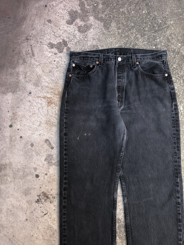 1990s Levis Repaired Faded Black 501 (32X33)