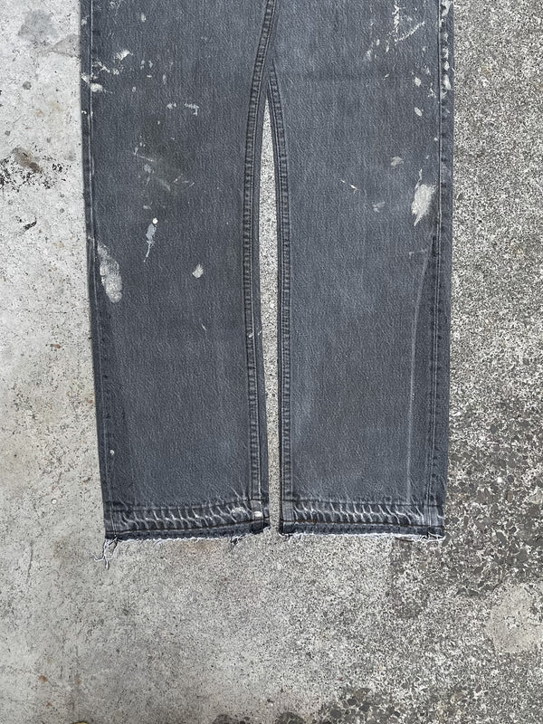 1980s Levi’s Painted Faded Grey 501 Released Hem (26X30)