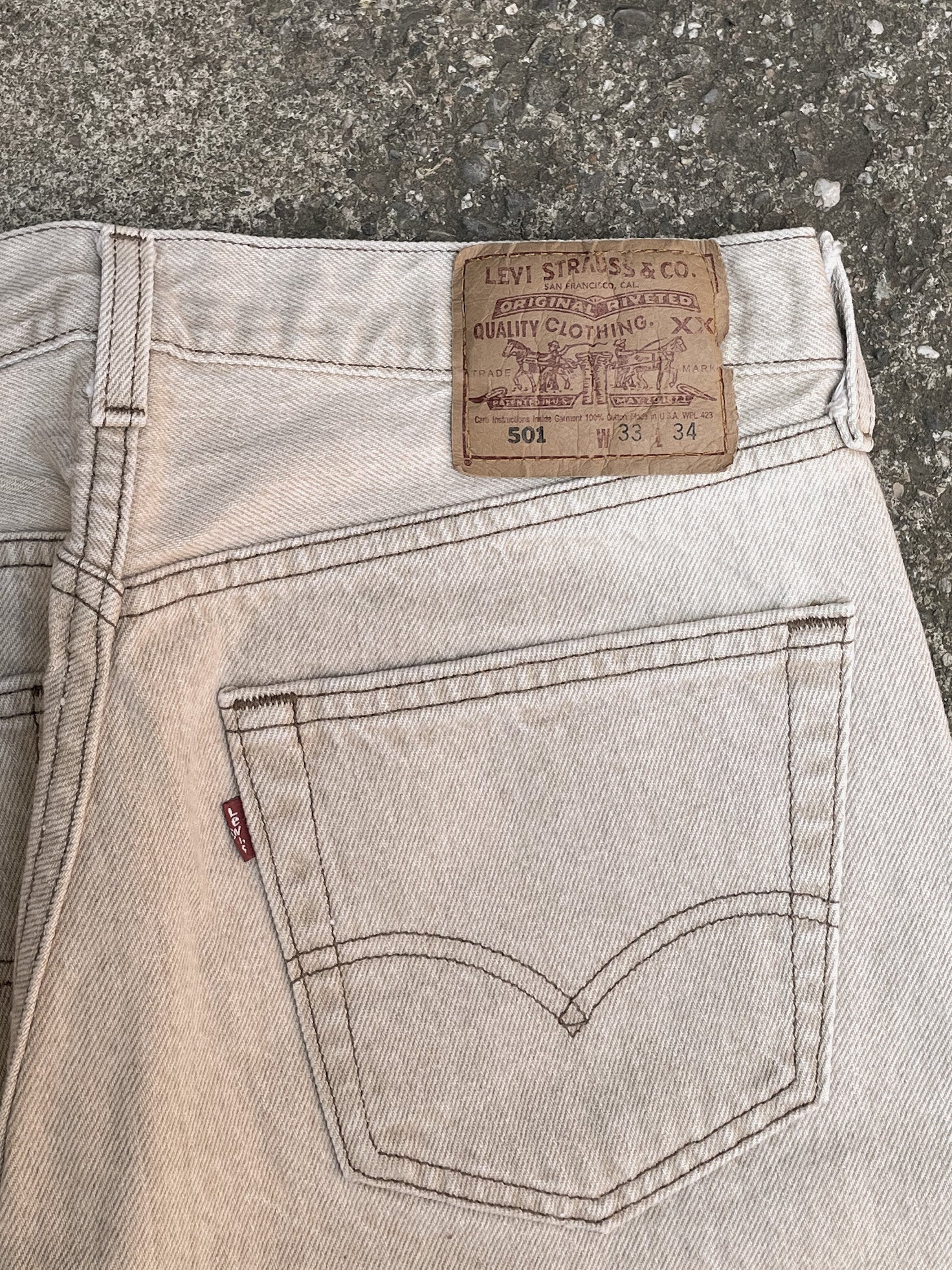 1990s Levi’s Sand 501 (30X33)