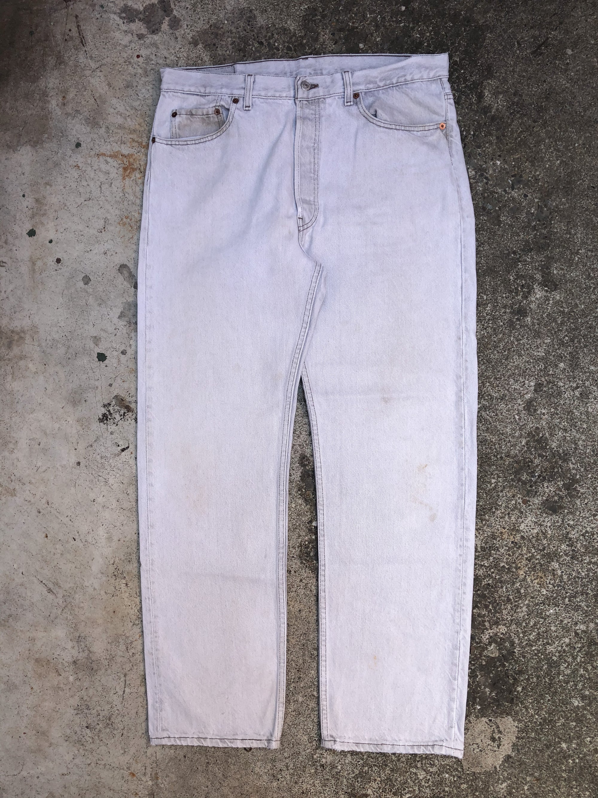 1990s Levis Pale Grey 501 (36X30)