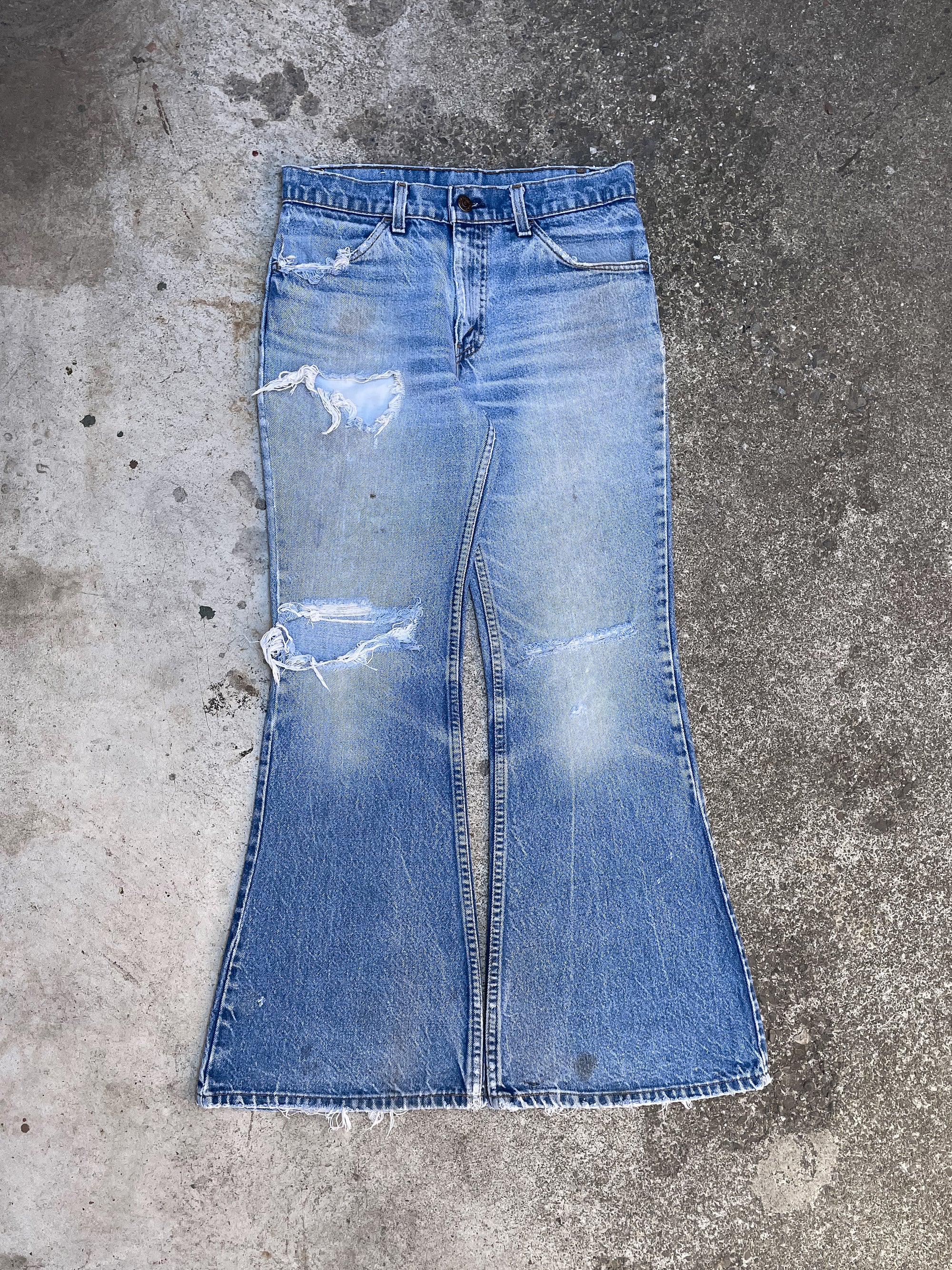 1980s/90s Orange Tab Levi’s Distressed Faded Blue 684 (28X29)