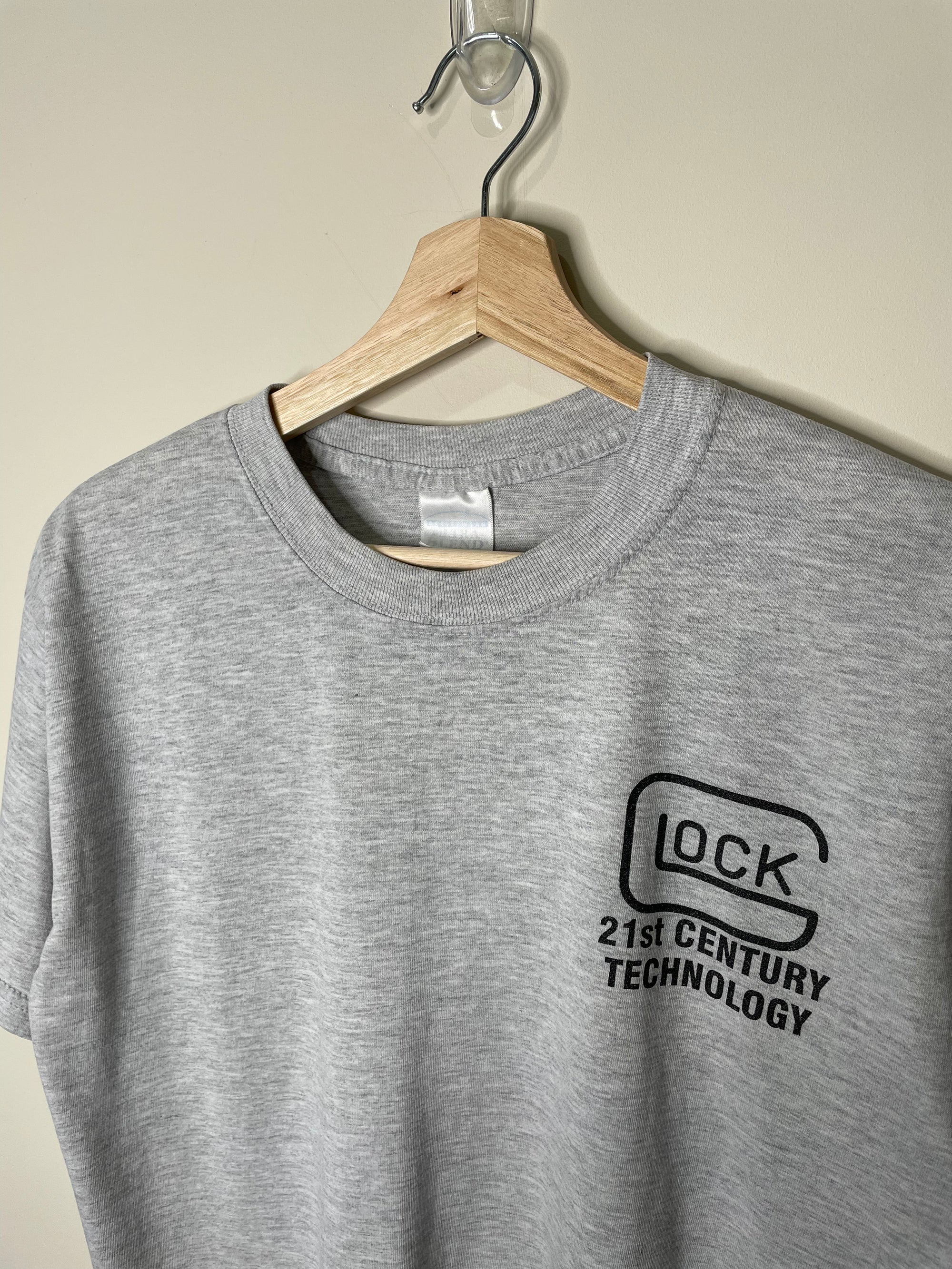 1990s/00s “Glock” Heather Grey Tee (M)