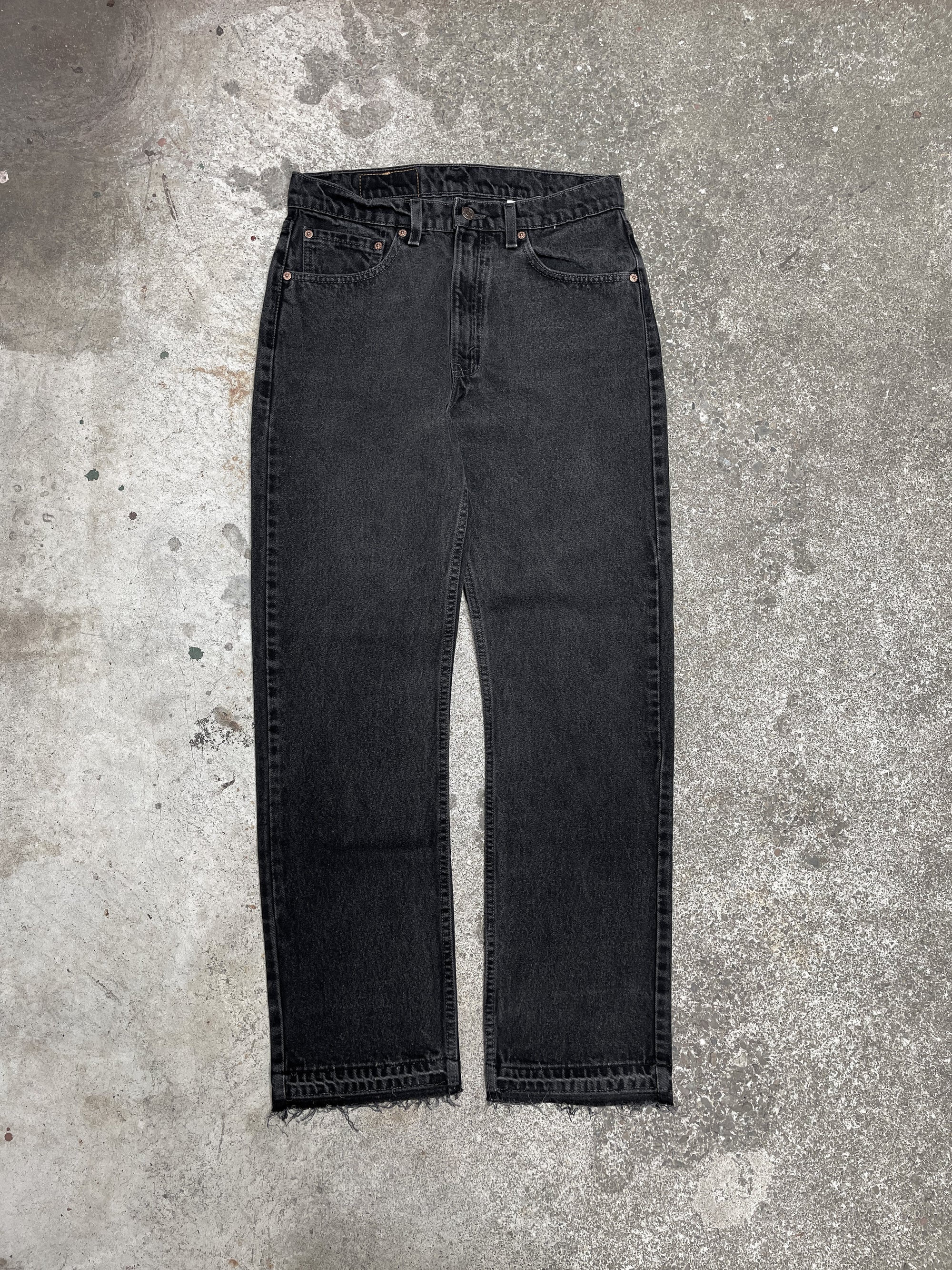 1990s Levi’s Faded Black 505 Released Hem (31X30)