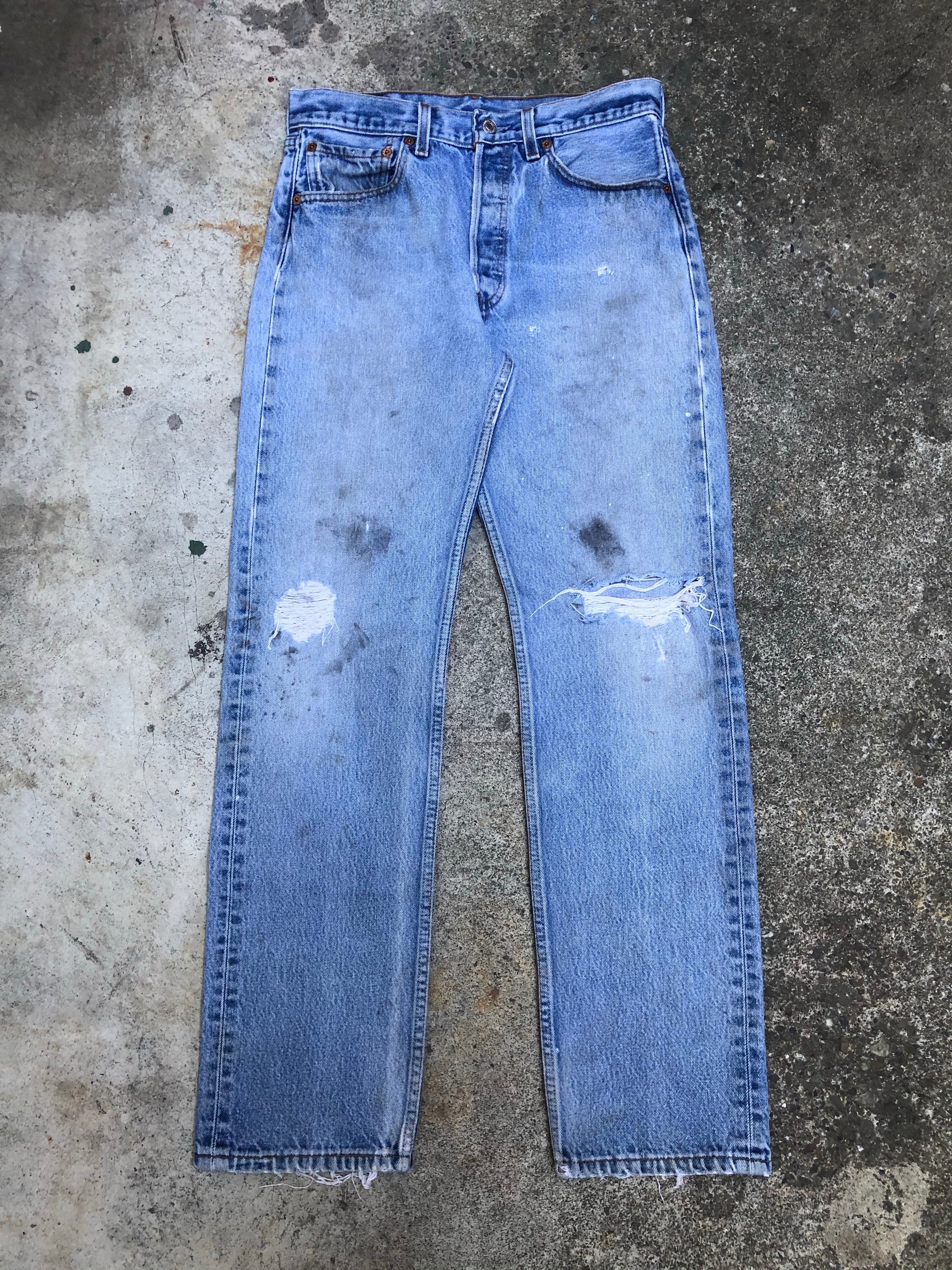 1990s Levis Worn In Blue 501XX (30X30)