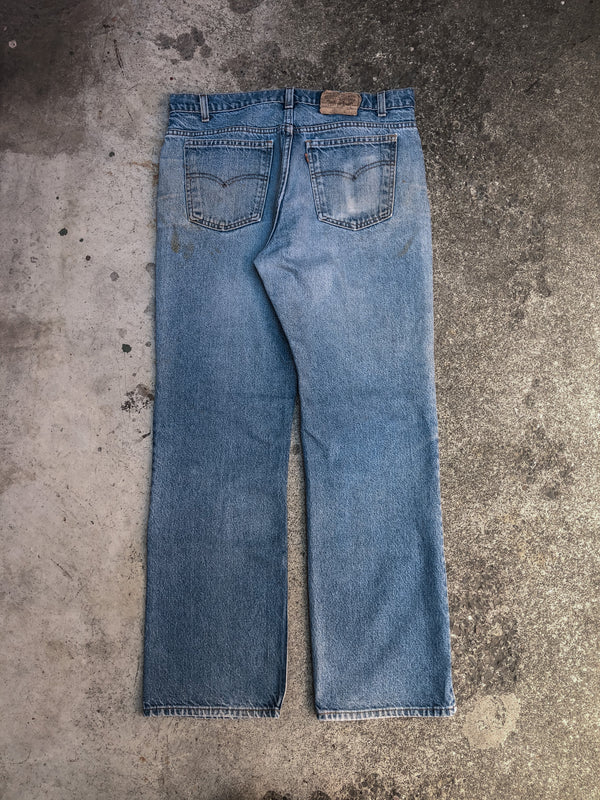 1980s Orange Tab Levis Faded Blue 517 (34X30)