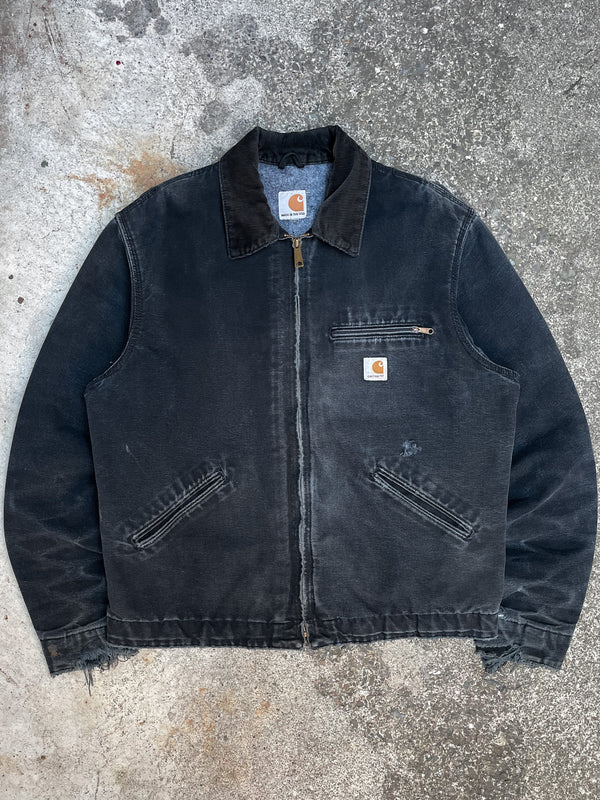 Carhartt Faded Black Lined Work Jacket (L)