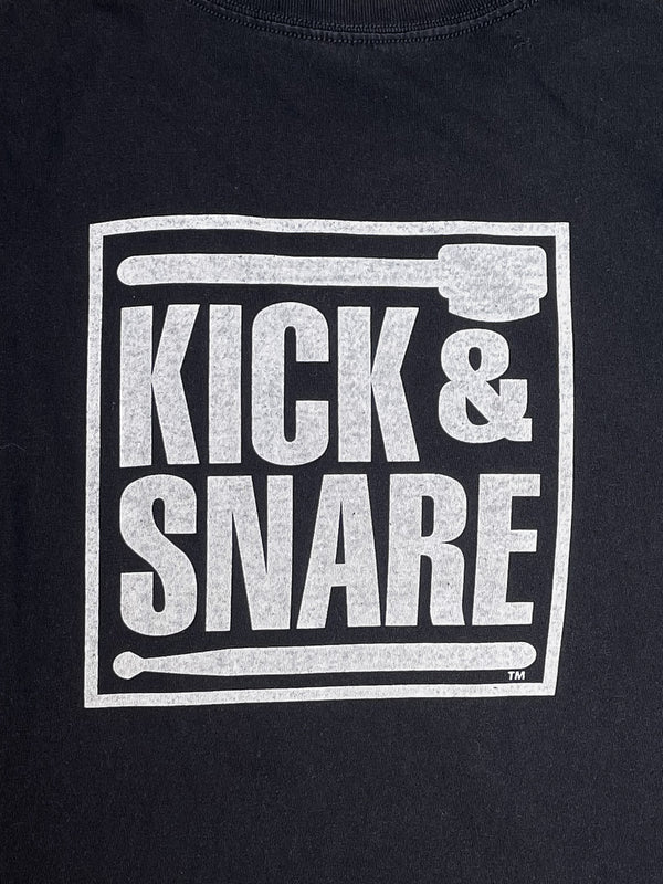 Vintage “Kick & Snare” Painted Black Tee