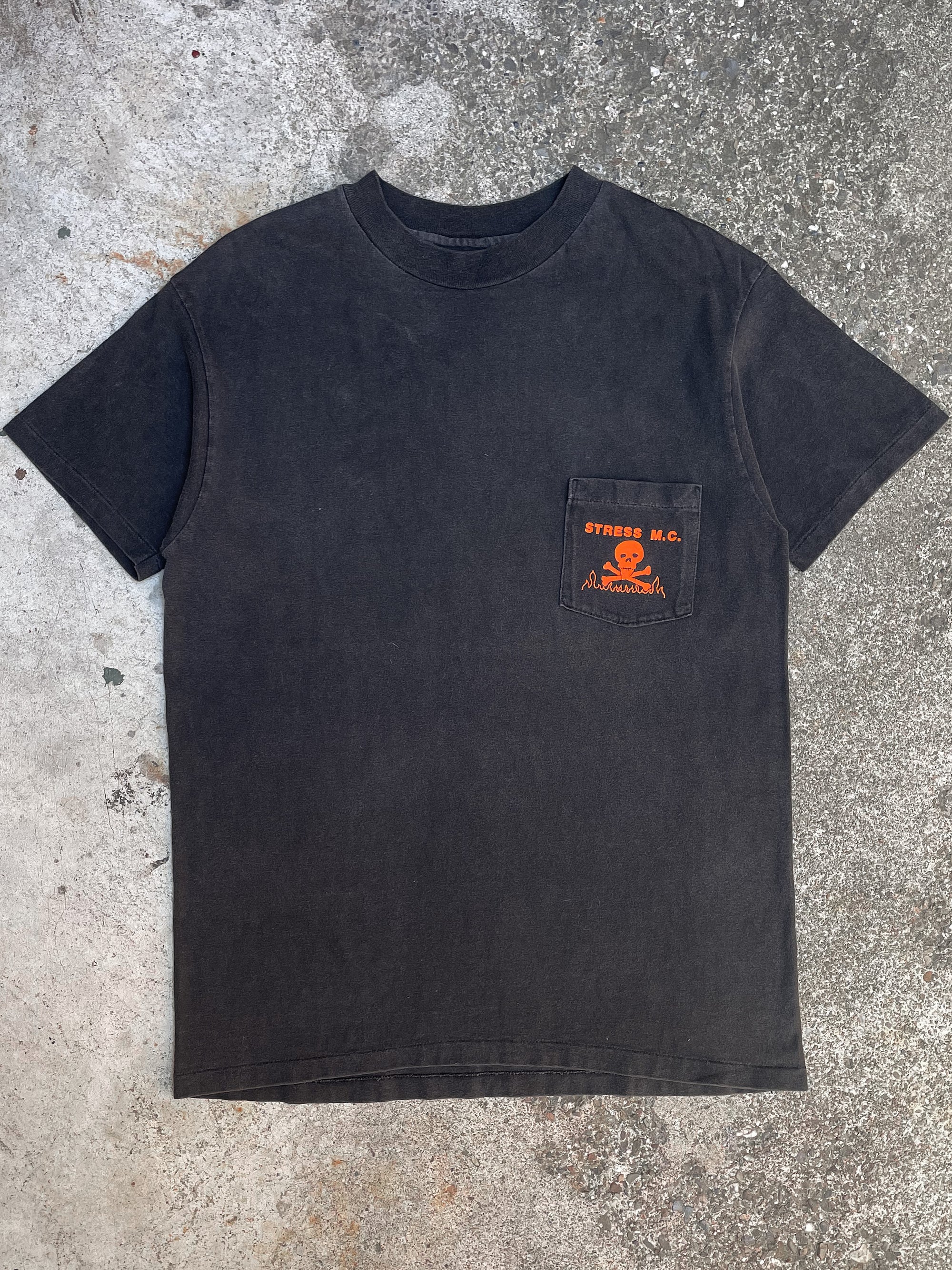 1990s “Stress M.C.” Single Stitched Hanes Beefy Pocket Tee