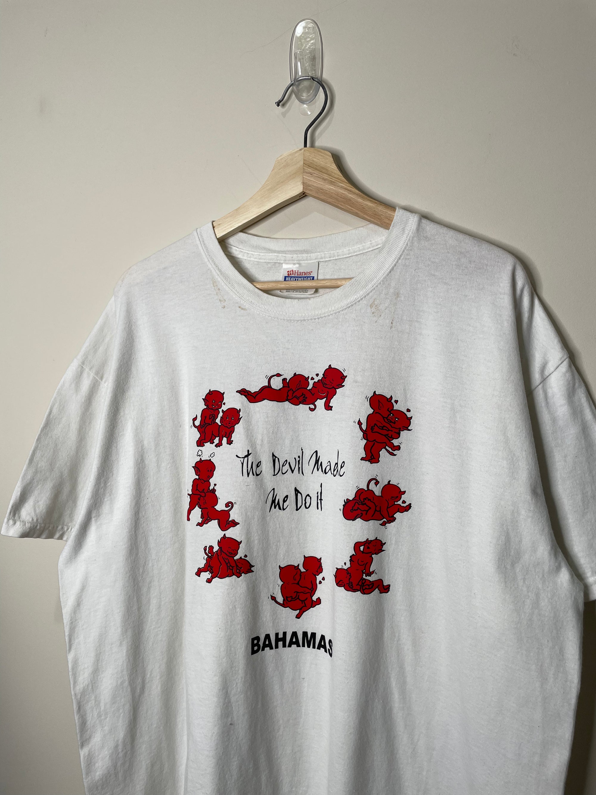 Vintage 00s “The Devil Made Me Do It” Tourist Tee (XL)