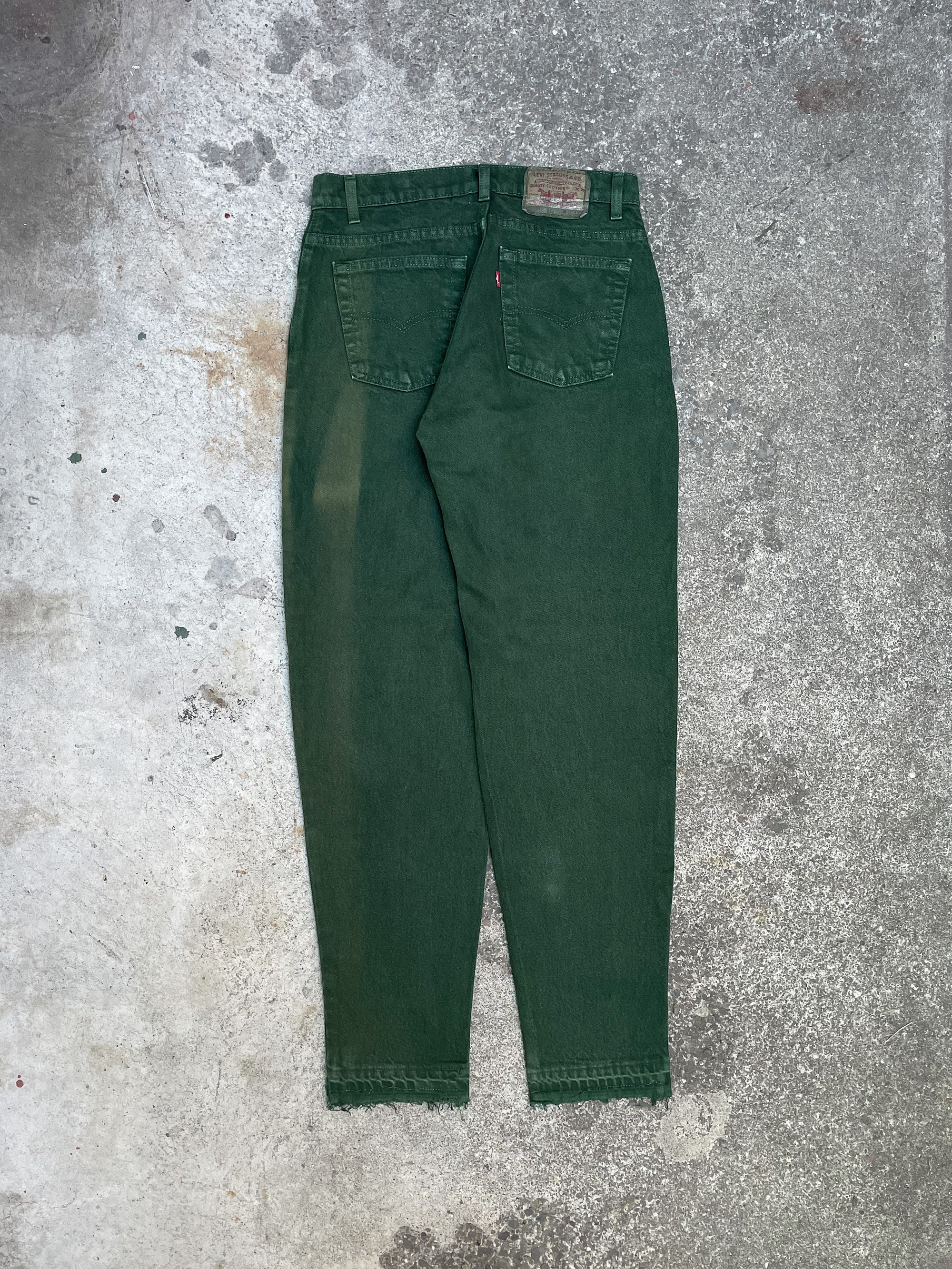 1990s Levi’s Sun Faded Green 560 Released Hem (29X32)