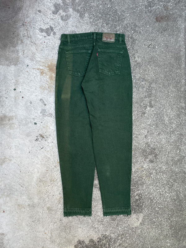 1990s Levi’s Sun Faded Green 560 Released Hem (29X32)