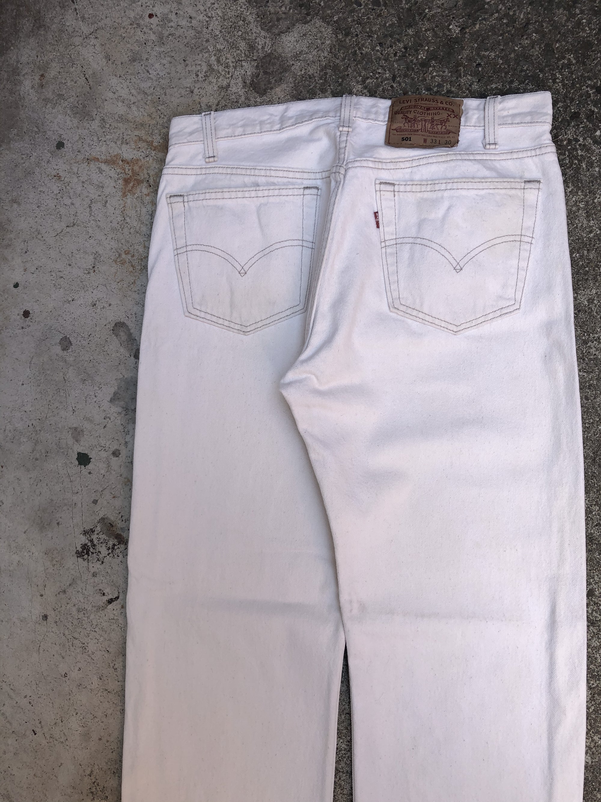 1990s Levis Stained Eggshell 501 (31X29)