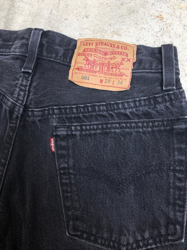 1990s Levis 501 Faded Black (28X32)