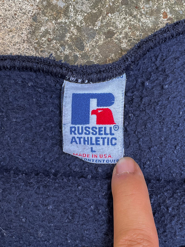 1990s Russell “Miles City Track” Cut-Off Hoodie