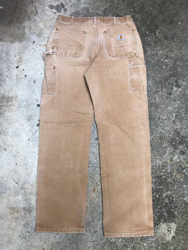 Carhartt B01 Tan Double Front Knee Work Pants (32X32)