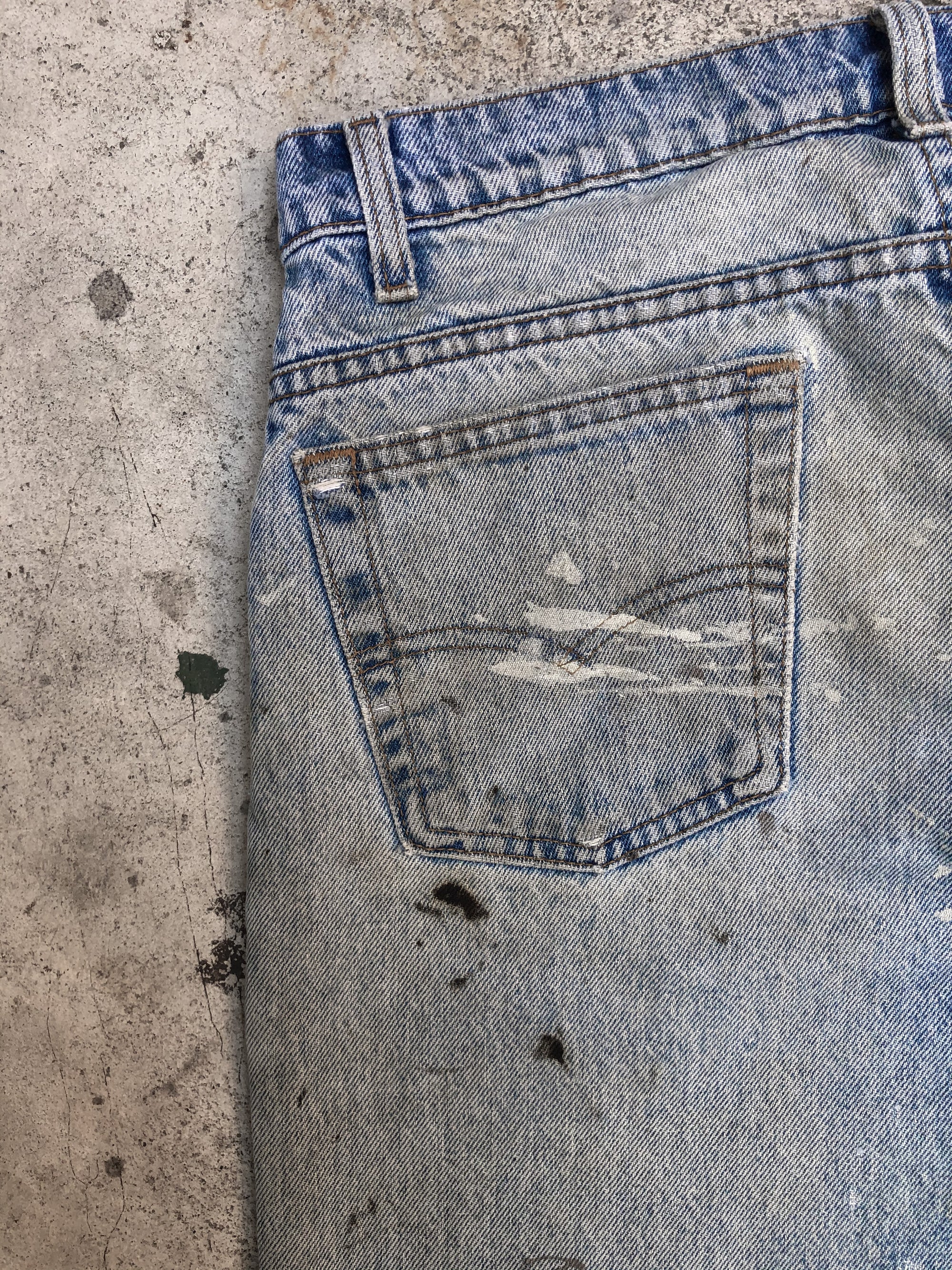 1990s Levis Painted Faded Dirty Wash Blue 506 (31X32)