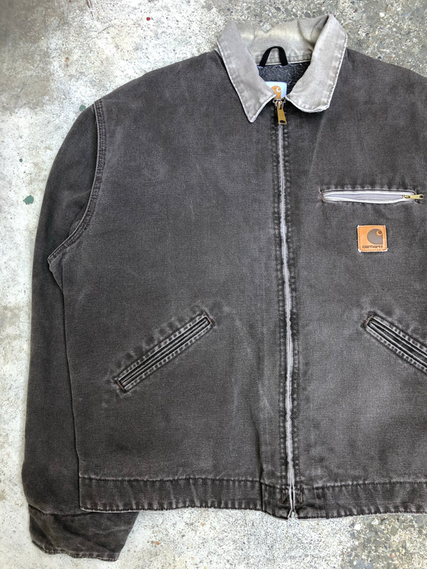 1990s Carhartt Faded Timber Brown Lined Work Jacket