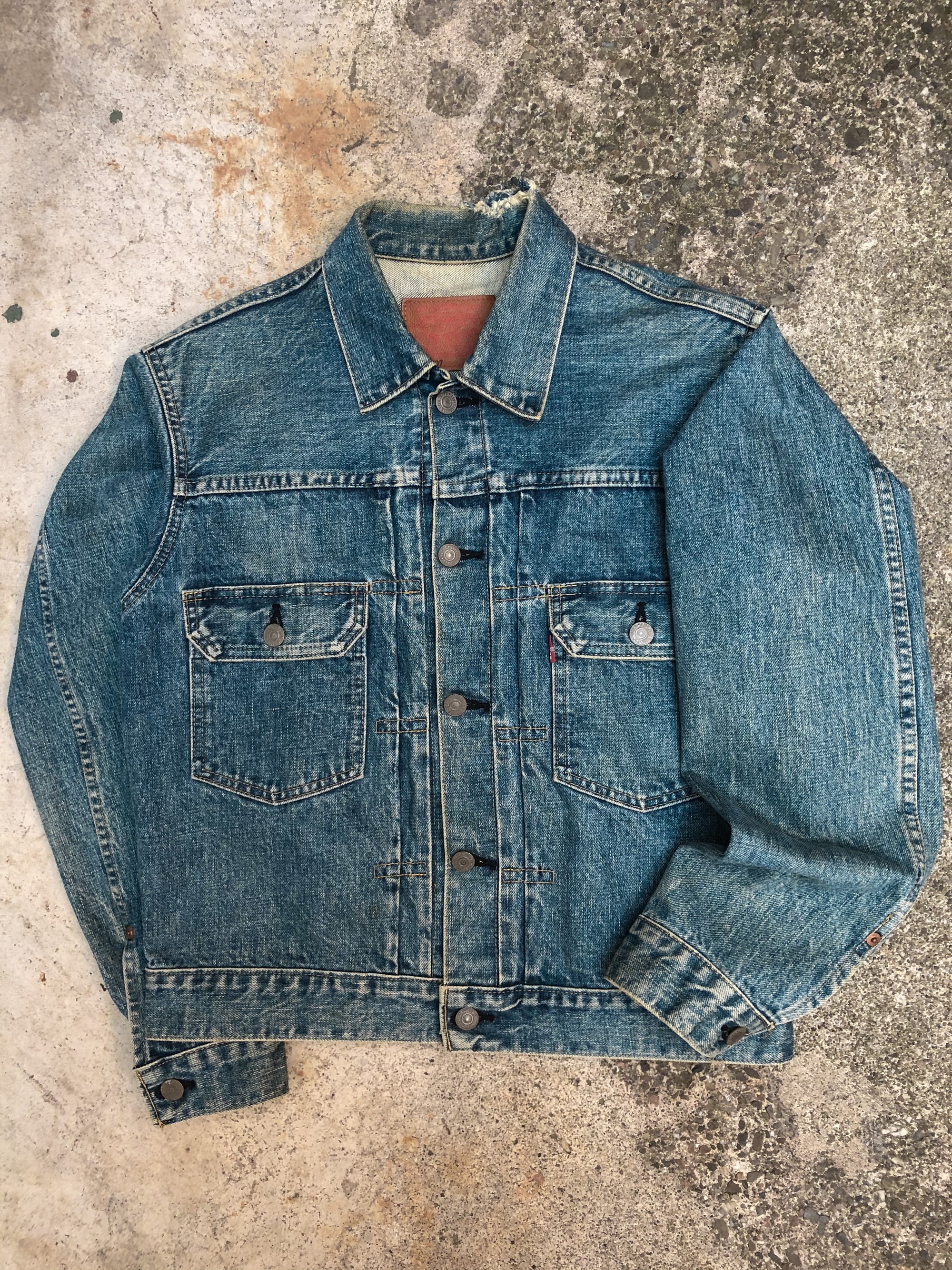 1990s Japanese Selvedge Levis Faded Blue 71507 Denim Jacket