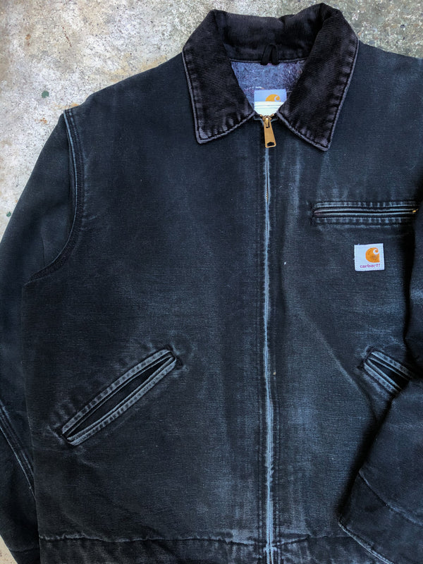 1990s Carhartt Faded Black Lined Work Jacket (M/L)