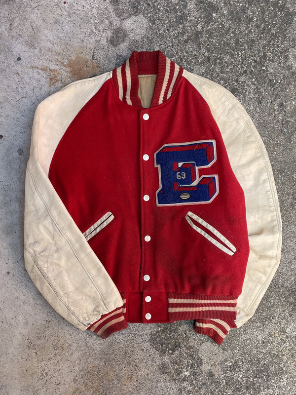 1960s “E” Red Varsity Jacket