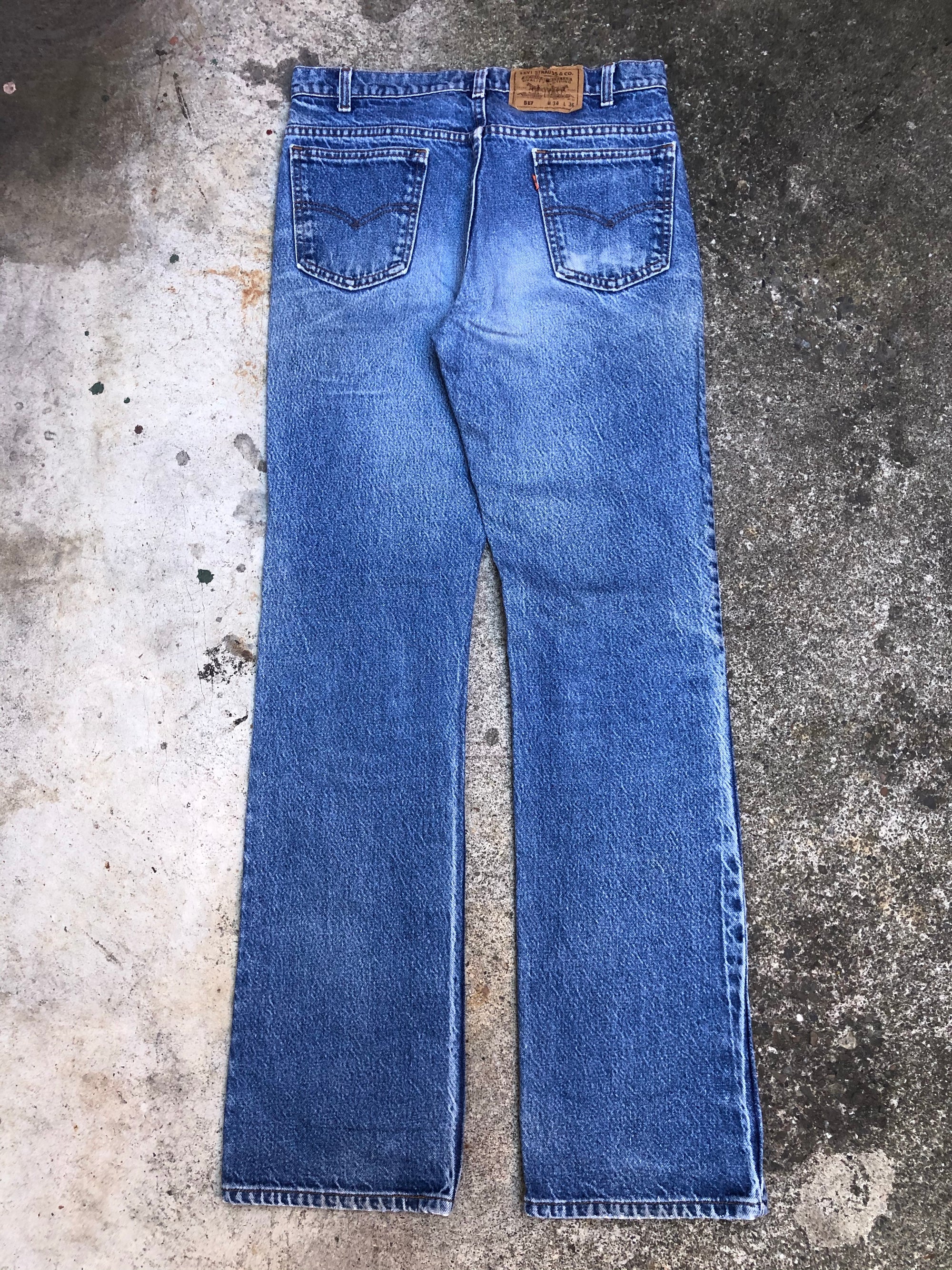 1990s Orange Tab Levis Faded Blue 517 (32X34)