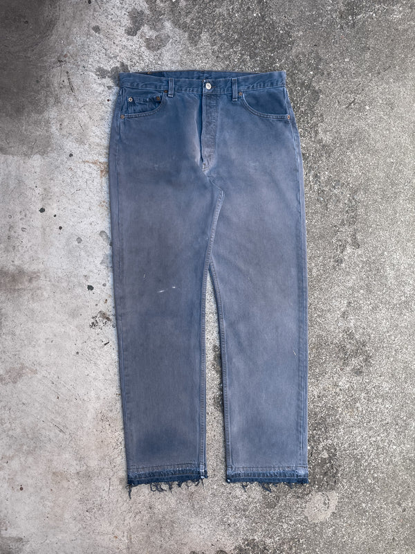 1990s Levi’s Sun Faded Blue 501 Released Hem (34X31)