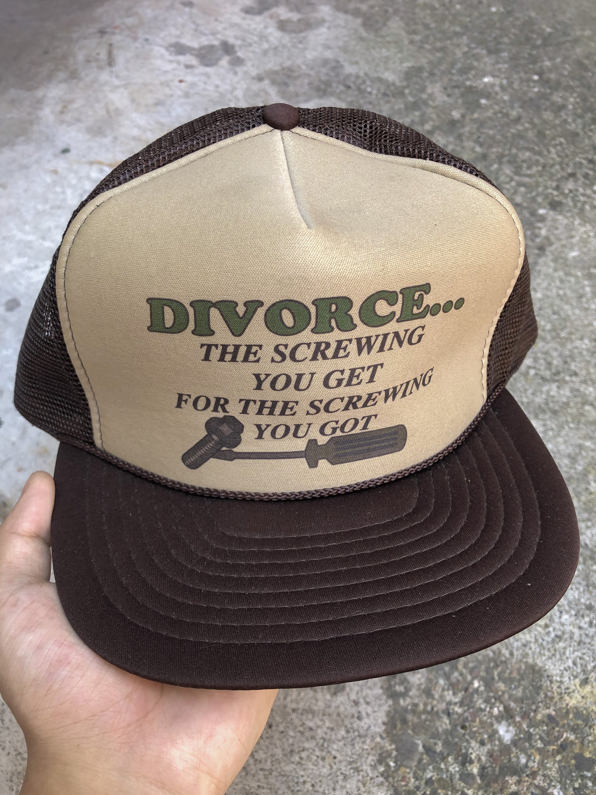 1980s “Divorce...” Trucker Hat