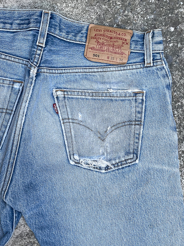 Vintage Levi’s Distressed Faded Blue 501 (30X30)