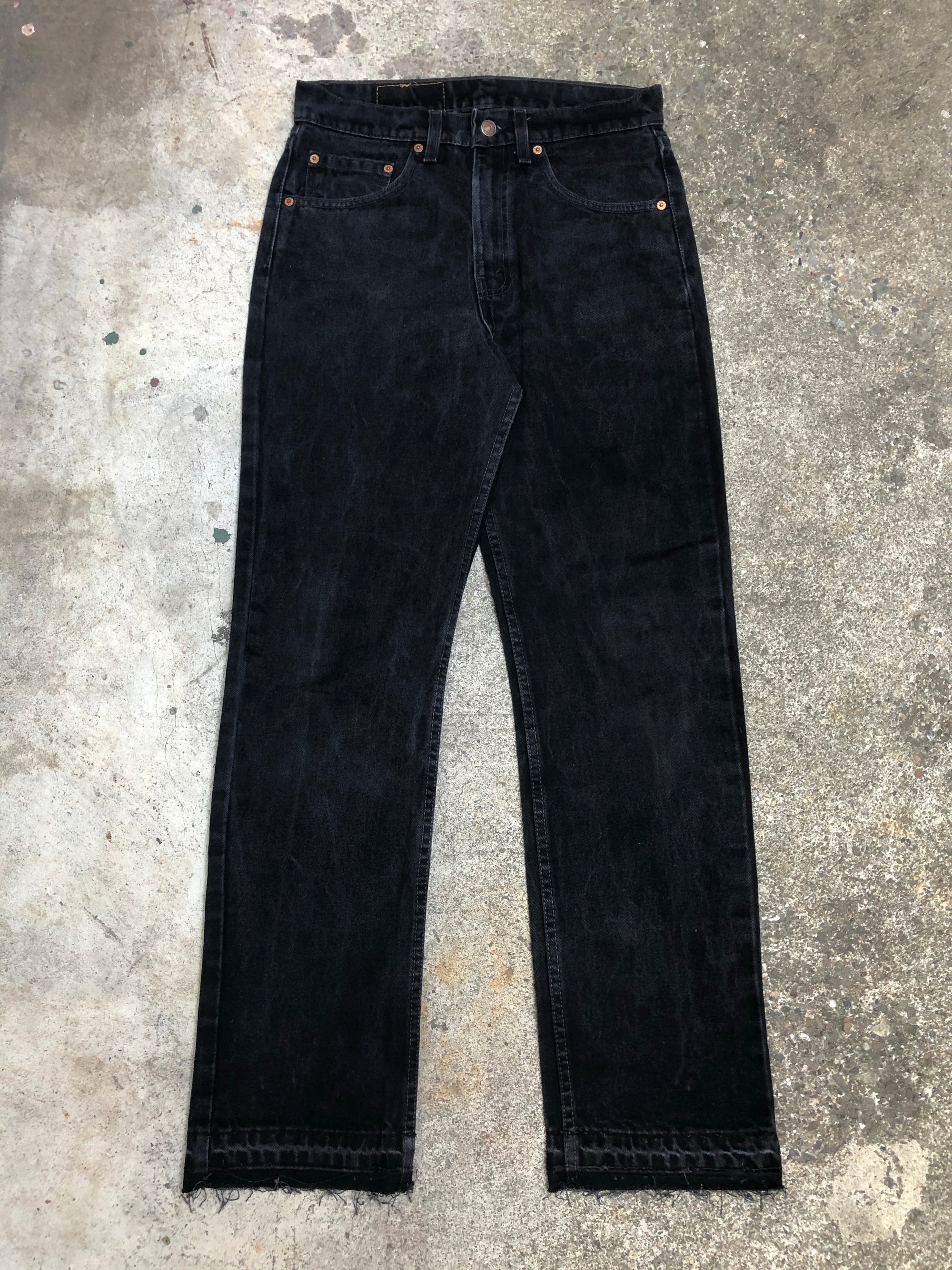 1990s Levis 505 Black Released Hem (30X31)